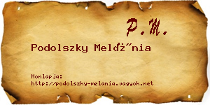 Podolszky Melánia névjegykártya